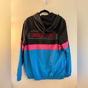 Universal Studios Retro Wind Breaker Rain Jacket Large Unisex